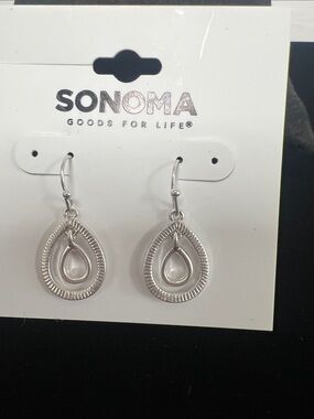 Sonoma Silver Double Teardrop Dangle Earrings